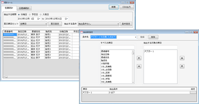 日産婦統計機能